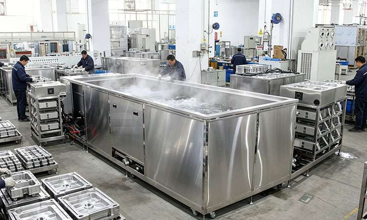 全自動批量清洗硅片，大型超聲波工業清洗機產能提升到底有多可觀？